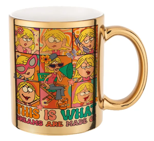 This Is What Dreams Are Made Of Lizzie Mcguire — Mug ceramic, gold mirror, 330ml