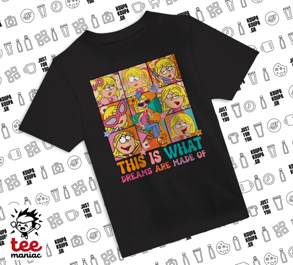This Is What Dreams Are Made Of Lizzie Mcguire — ΜΑΥΡΟ Άνετο παιδικό T-Shirt από 100% βαμβάκι, για κάθε μέρα. Vegan & OEKO-TEX πιστοποιημένο.