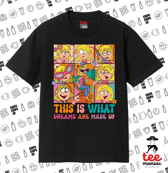 This Is What Dreams Are Made Of Lizzie Mcguire — ΜΑΥΡΟ Κλασικό T-Shirt, διπλής ραφής, χωρίς πλευρικές ραφές από 100% βαμβάκι. Vegan & OEKO-TEX πιστοποιημένο.