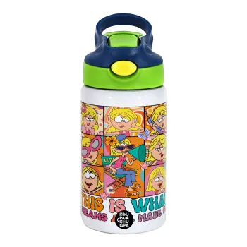 This Is What Dreams Are Made Of Lizzie Mcguire, Παιδικό παγούρι θερμό, ανοξείδωτο, με καλαμάκι ασφαλείας, πράσινο/μπλε (350ml)