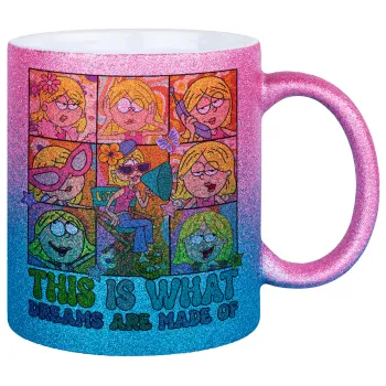 This Is What Dreams Are Made Of Lizzie Mcguire, Κούπα Χρυσή/Μπλε Glitter, κεραμική, 330ml