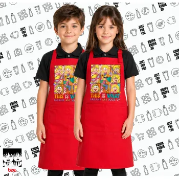 This Is What Dreams Are Made Of Lizzie Mcguire, Κόκκινη ΠΑΙΔΙΚΗ Ποδιά μακριά Σεφ ολόσωμη με τσέπες