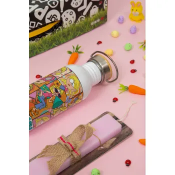 This Is What Dreams Are Made Of Lizzie Mcguire, Πασχαλινή Λαμπάδα με παγούρι μεταλλικό (620ml, stainless steel) & κερί αρωματικό πλακέ (30cm) (ΡΟΖ)