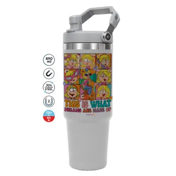 This Is What Dreams Are Made Of Lizzie Mcguire, GREY color, 890ml (30oz) stainless Steel Tumbler with Handle