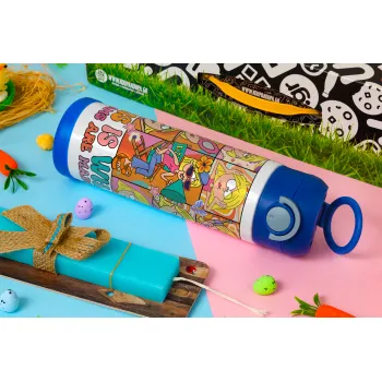 This Is What Dreams Are Made Of Lizzie Mcguire, Easter candle, Childrens hot water bottle, stainless steel, with safety straw, BLUE (500ml)