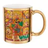 Mug ceramic, gold mirror, 330ml