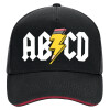 DRILL Adult Ultimate Hat BLACK/RED, (100% COTTON, ADULT, UNISEX, ONE SIZE)