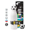 Soccer Metal mug thermos, double wall, 550ml