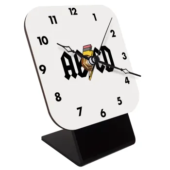 ABCD, Quartz Wooden table clock with hands (10cm)