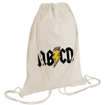 ABCD, Backpack bag GYMBAG natural (28x40cm)