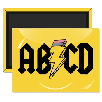ABCD, Ορθογώνιο μαγνητάκι ψυγείου διάστασης 9x6cm