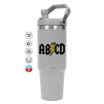 ABCD, GREY color, 890ml (30oz) stainless Steel Tumbler with Handle