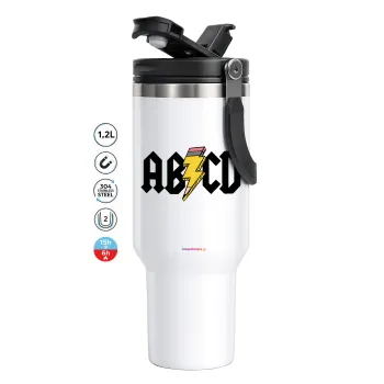 ABCD, Mega Stainless steel Tumbler with lid, double wall 1,2L