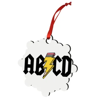 ABCD, Στολίδι Χριστουγεννιάτικο στολίδι snowflake ξύλινο 7.5cm