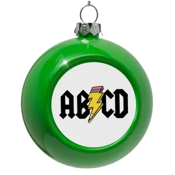 ABCD, Στολίδι Χριστουγεννιάτικη μπάλα δένδρου Πράσινο 8cm