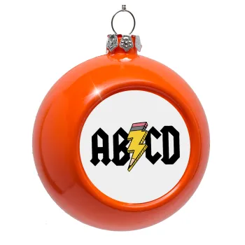 ABCD, Orange Christmas tree ornament bauble 8cm