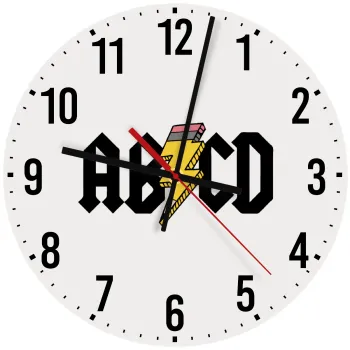 ABCD, Ρολόι τοίχου ξύλινο (30cm)