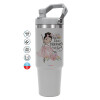 GREY color, 890ml (30oz) stainless Steel Tumbler with Handle