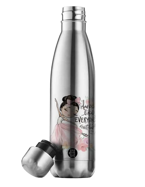Dance Like everyone's watching — Μεταλλικό παγούρι θερμός Inox (Stainless steel), διπλού τοιχώματος, 500ml