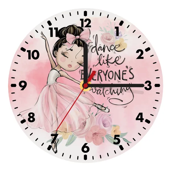 Dance Like everyone's watching — Ρολόι τοίχου ξύλινο (20cm)