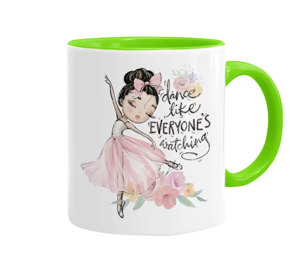 Dance Like everyone's watching — Κούπα χρωματιστή βεραμάν, κεραμική, 330ml