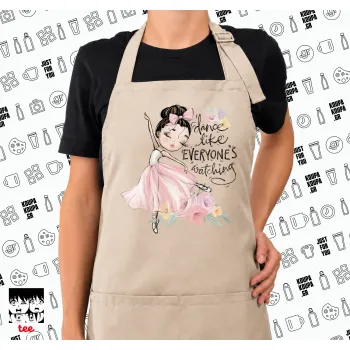 Dance Like everyone's watching, Ποδιά μακριά Σεφ ολόσωμη με τσέπες SAND (ΕΝΗΛΙΚΩΝ)