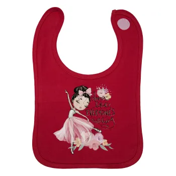 Dance Like everyone's watching, Σαλιάρα με Σκρατς Κόκκινη 100% Organic Cotton (0-18 months)