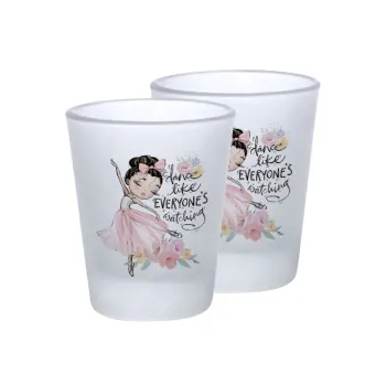 Dance Like everyone's watching, Σφηνοπότηρα γυάλινα 45ml του πάγου (2 τεμάχια)