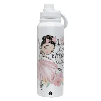 Dance Like everyone's watching, Θερμός 1L Ανοξείδωτο με Βάση Κινητού & Διπλά Τοιχώματα