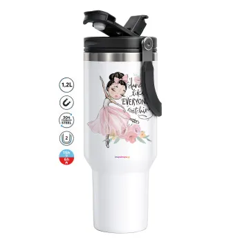 Dance Like everyone's watching, Mega Stainless steel Tumbler with lid, double wall 1,2L