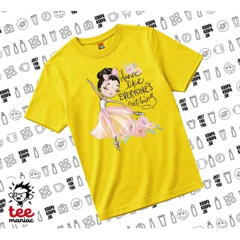 Dance Like everyone's watching, yellow childrens T-Shirt made of 100% cotton, for every day. Vegan & OEKO-TEX certified.