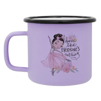 Dance Like everyone's watching, Κούπα Μεταλλική εμαγιέ ΜΑΤ Light Pastel Purple 360ml