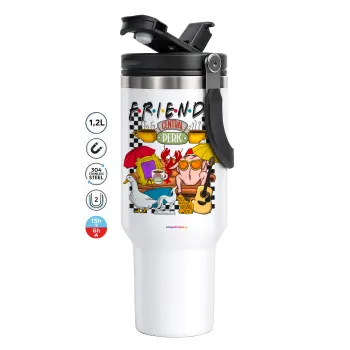 Friends, Mega Stainless steel Tumbler with lid, double wall 1,2L