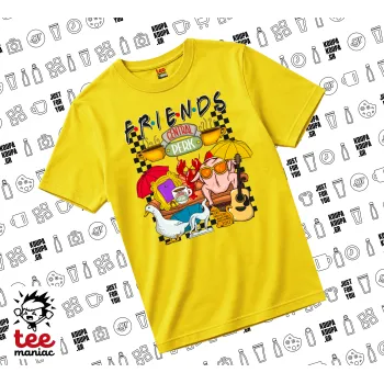 Friends, yellow childrens T-Shirt made of 100% cotton, for every day. Vegan & OEKO-TEX certified.