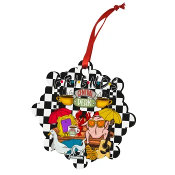 Τα φιλαράκια, Στολίδι Χριστουγεννιάτικο στολίδι snowflake ξύλινο 7.5cm