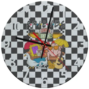 Friends, Ρολόι τοίχου γυάλινο (30cm)