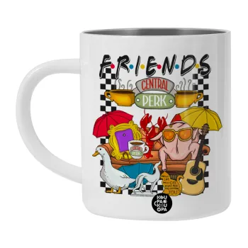 Friends, BIG Mug Stainless steel double wall (450ml, White)
