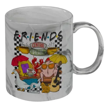 Friends, Mug ceramic marble style, 330ml