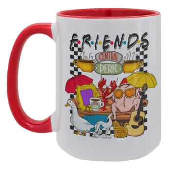 Friends, Κούπα Mega 15oz, κεραμική Κόκκινη, 450ml