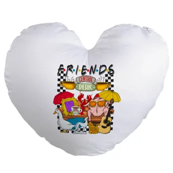 Τα φιλαράκια, Μαξιλάρι καναπέ καρδιά 40x40cm περιέχεται το  γέμισμα