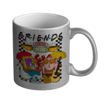 Friends, Κούπα Ασημένια Glitter που γυαλίζει, κεραμική, 330ml