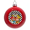 Στολίδι Χριστουγεννιάτικη μπάλα δένδρου Κόκκινη 8cm