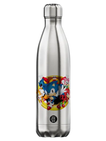 Sonic and friends — Inox (Stainless steel) hot metal mug, double wall, 750ml