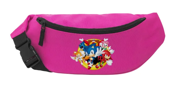 Sonic and friends — Unisex waist bag (banana) in PINK color with 2 pockets