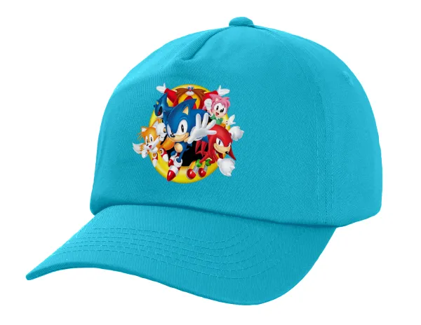 Sonic and friends — Children's Baseball Cap, 100% Cotton Twill, Blue (COTTON, CHILDREN, UNISEX, ONE SIZE)