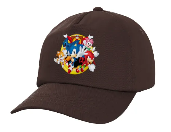 Sonic and friends — Adult Baseball Cap, 100% Cotton, Chocolate (COTTON, ADULT, UNISEX, ONE SIZE)