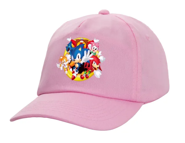 Sonic and friends — Casual children's baseball cap, 100% Cotton Twill, PINK (COTTON, CHILDREN'S, ONE SIZE)