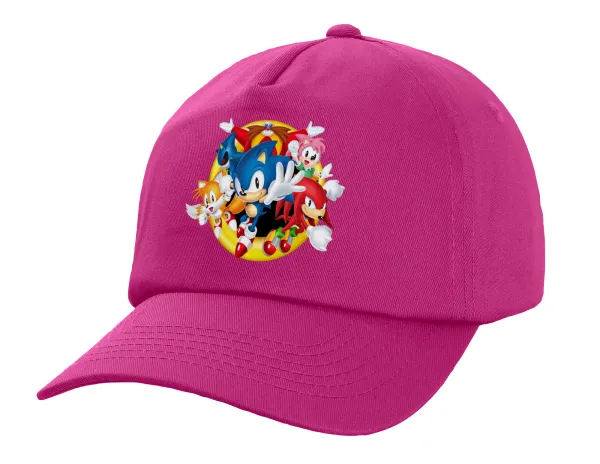 Sonic and friends — Adult Baseball Cap, 100% Cotton, Purple (COTTON, ADULT, UNISEX, ONE SIZE)