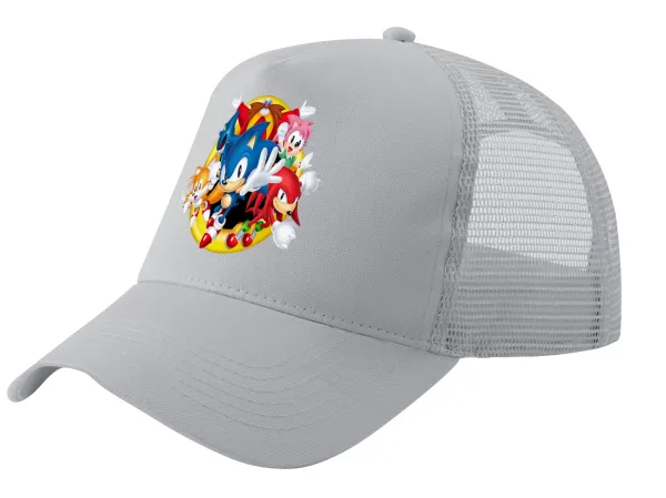 Sonic and friends — Trucker Hat with Mesh, GREY, (COTTON, KIDS, UNISEX, ONE SIZE)