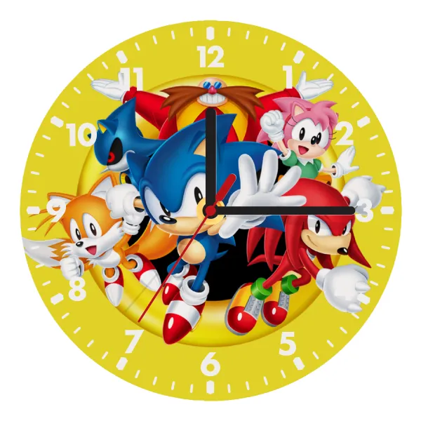 Sonic and friends — Ρολόι τοίχου ξύλινο (20cm)